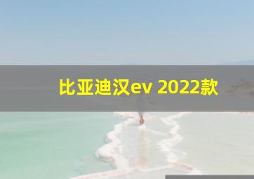 比亚迪汉ev 2022款